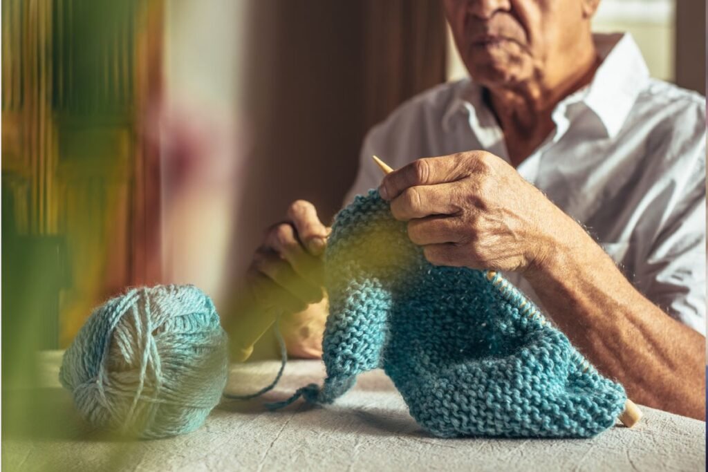 strikkeoppskrift babyteppe